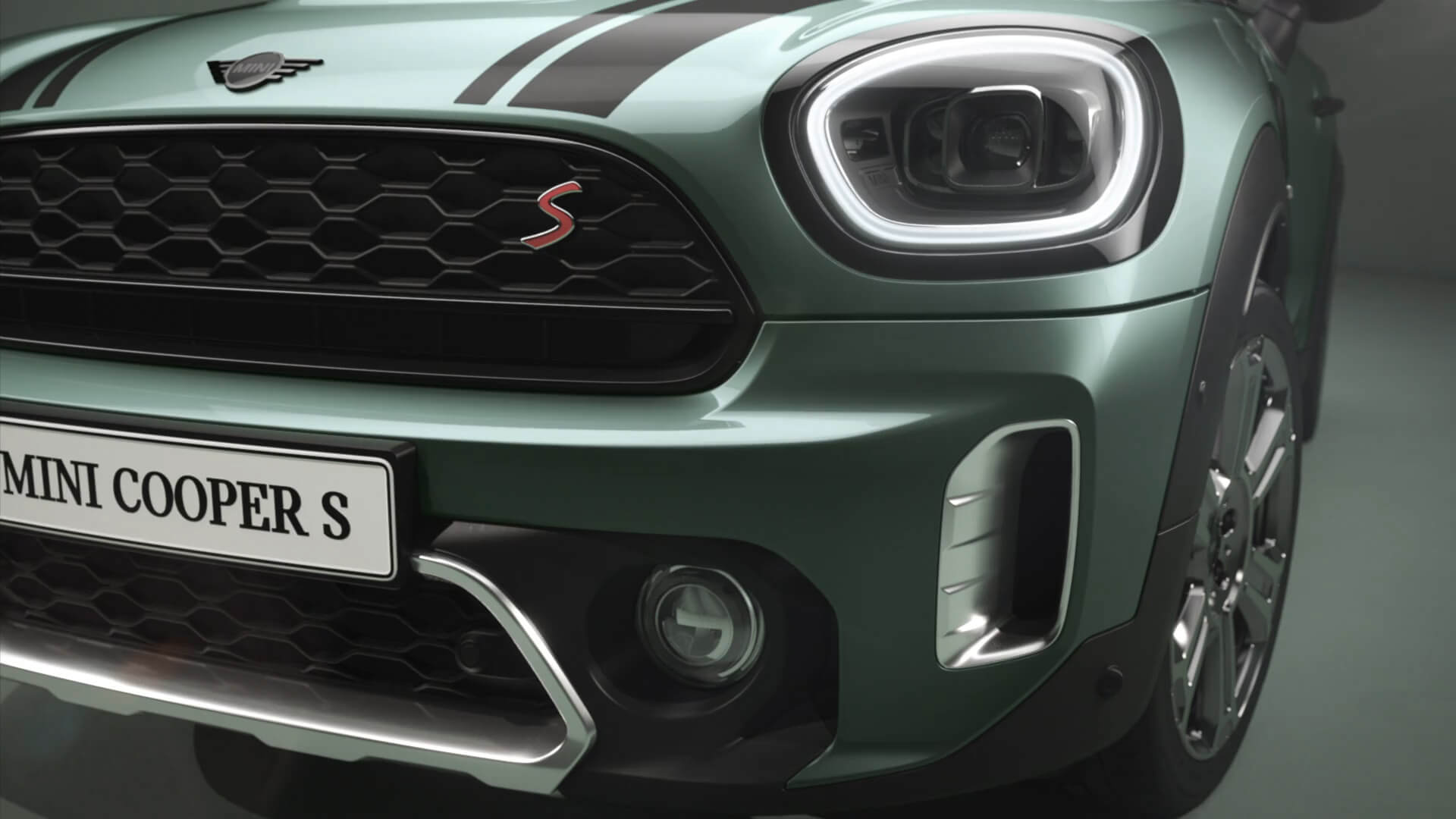 MINI Countryman – Imagine din partea laterală – verde şi negru